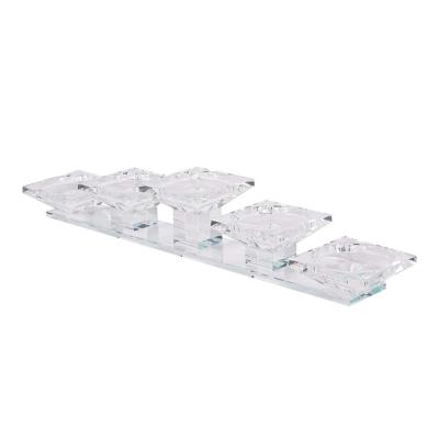 Libra Laura Ashley Morcott Glass 5 Head Pillar Holder