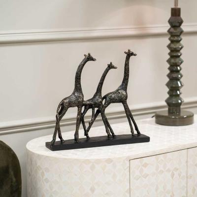Libra Family Of Three Giraffes Sculpture