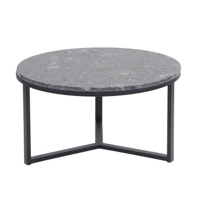 Libra Shoreditch Travisso Grey Ceramic Round Coffee Table