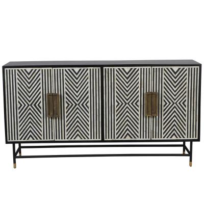 Libra Delaney Bone Inlay 4 Door Large Buffet Sideboard 150cm