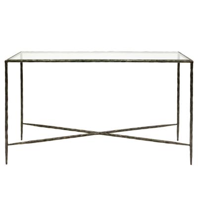 Libra Patterdale Glass And Bronze Metal Large Console Table
