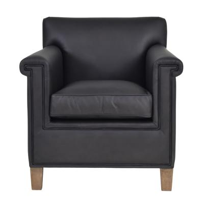 Libra Lytham Black Leather Armchair