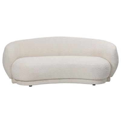 Waverley Sofa - Cream Boucle Fabric - Curved - 2 Seater