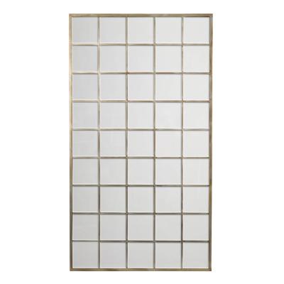 Libra Blakely Antique Gold Window Mirror - 100cm x 180cm