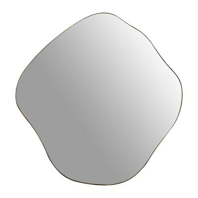 Libra Organic Champagne Metal Abstract Wall Mirror - 59cm x 61cm