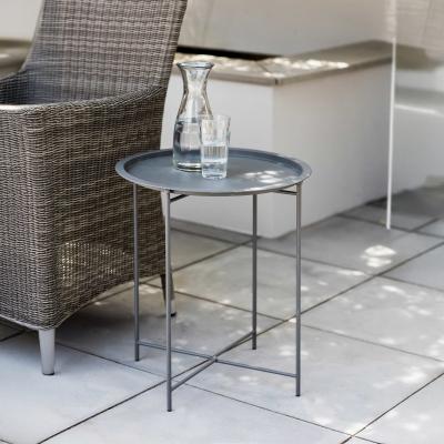 Rive Outdoor Droite Side Table Charcoal