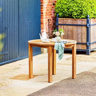 Churn Outdoor Teak Round Table 100cm