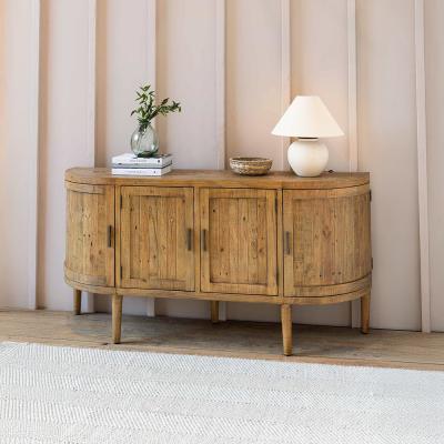 Ashwell Curved Sideboard Natural Reclaimed Pine