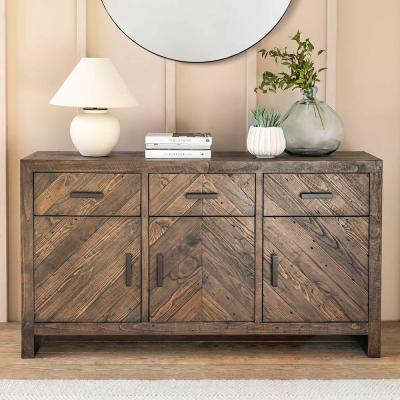 Fawley Chevron Sideboard Brown Reclaimed Pine