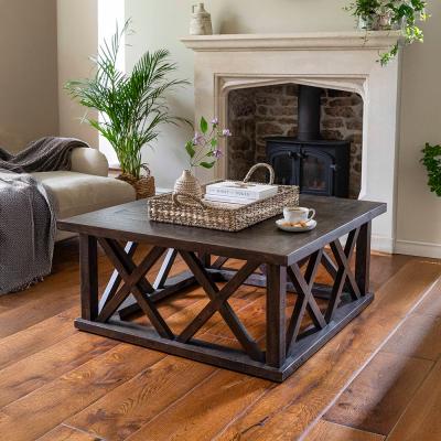 Oxhill Coffee Table Square Brown Reclaimed Pine