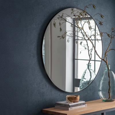 Cherington Round Wall Mirror 100cm Black