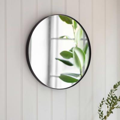 Cherington Round Wall Mirror 45cm Black