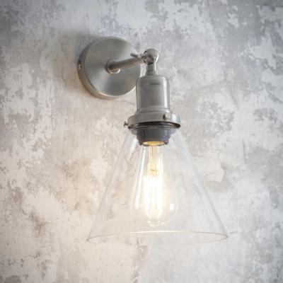Hoxton Cone Wall Light Satin Nickel