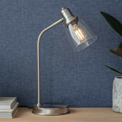 Hoxton Dome Table Lamp Satin Nickel