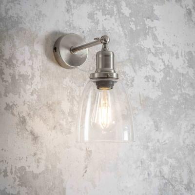 Hoxton Dome Wall Light Satin Nickel