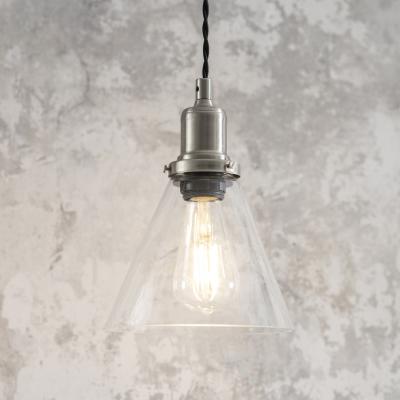 Hoxton Cone Pendant Light Satin Nickel
