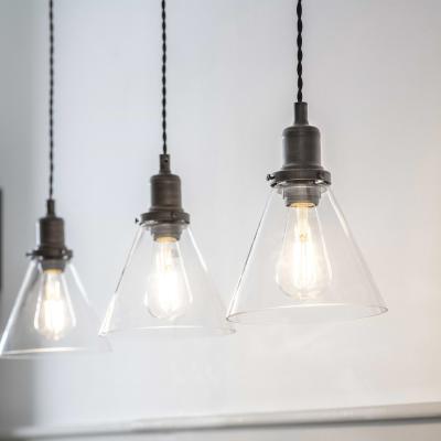 Hoxton Cone Pendant Light Trio Antique Bronze