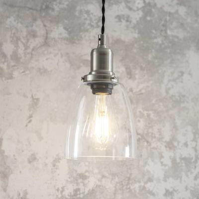Hoxton Domed Pendant Light Satin Nickel