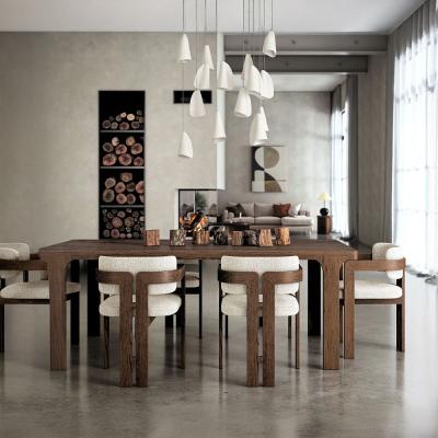 California Dark Oak 6 Seater Dining Table 180cm