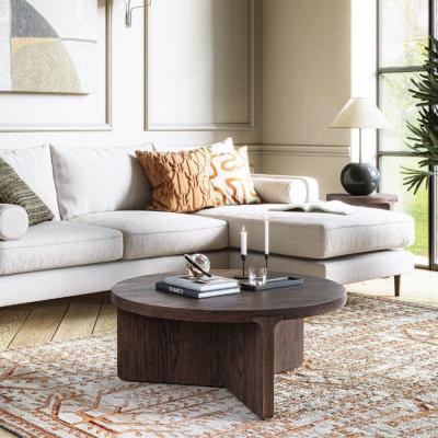 California Dark Oak Round Coffee Table