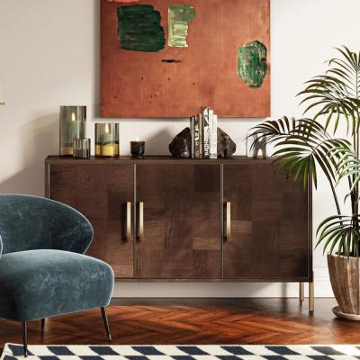 Gambit Dark Wood 3 Door Large Sideboard
