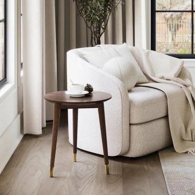 Gambit Dark Wood Round Side Table