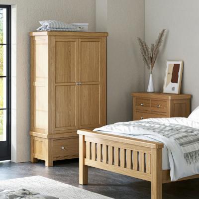Normandy Oak 2 Door Gents Wardrobe