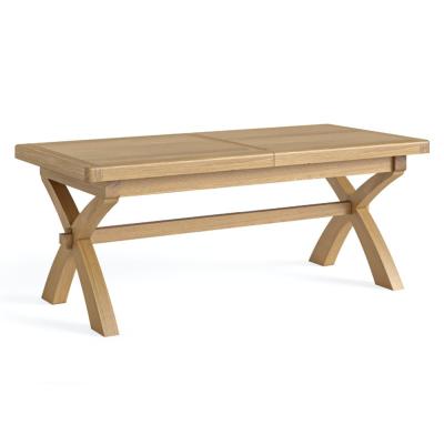 Normandy Oak 810 Seater Extending Dining Table With Cross Leg 200cm245cm