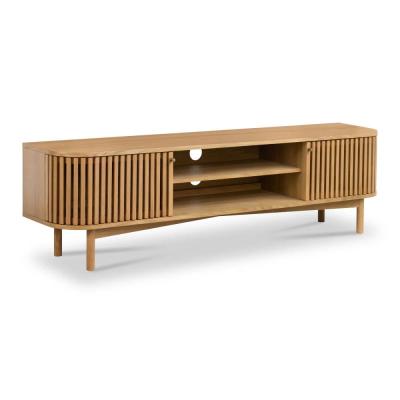 Soho Oak 180cm Slatted Large Storage Tv Unit