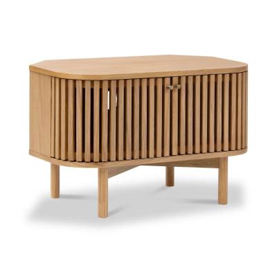 Soho Oak Slatted Corner Storage Tv Unit