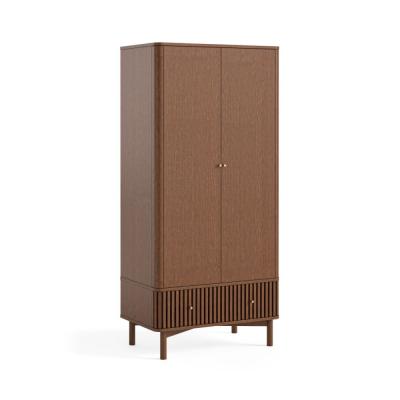 Soho Dark Oak 2 Door Slatted Gents Wardrobe