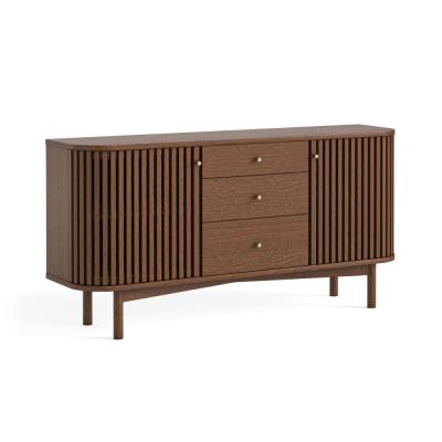 Soho Dark Oak 2 Door Slatted Sideboard 140cm
