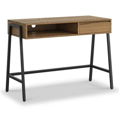 Jersey Oak Industrial Style 1 Drawer Office Desk