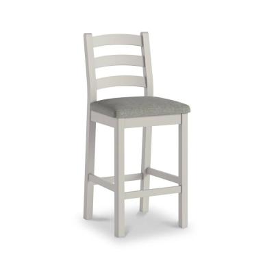 2 X Salcombe Grey Oak Ladder Back Bar Stool
