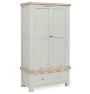 Salcombe Grey Oak 2 Door Gents Wardrobe