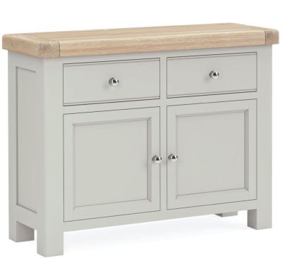 Salcombe Grey Oak 2 Door Small Sideboard 110cm