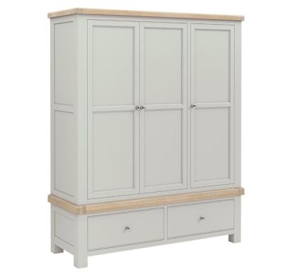 Salcombe Grey Oak 3 Door Triple Wardrobe