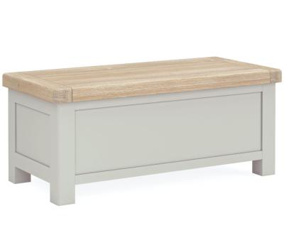 Salcombe Grey Oak Blanket Box