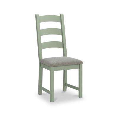 2 X Salcombe Sage Oak And Grey Ladder Back Dining Chair