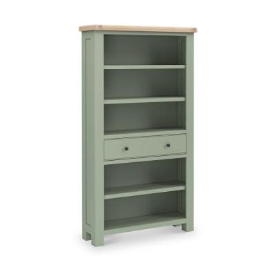 Salcombe Sage Oak 1 Drawer Large Bookcase
