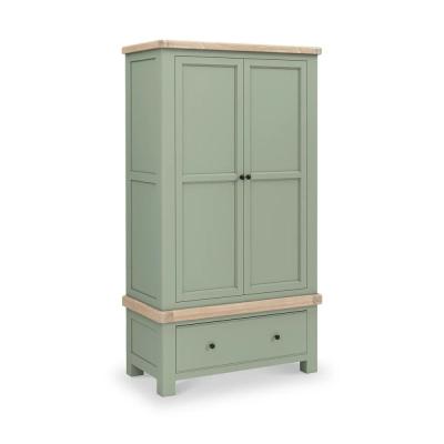 Salcombe Sage Oak 2 Door Gents Wardrobe