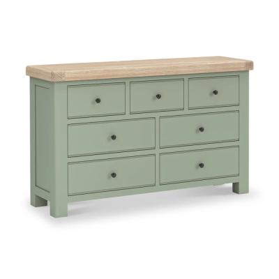 Salcombe Sage Oak 34 Drawer Wide Chest