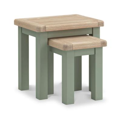 Salcombe Sage Oak Nest Of 2 Tables