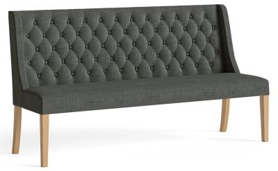 Normandy Charcoal Fabric Button Back Sofa