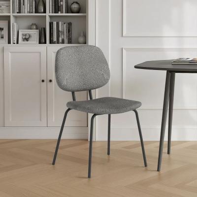 Soho Florence Dining Chair - Set of 2 - Grey Boucle Fabric