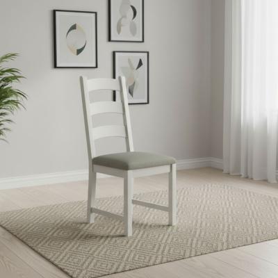 Salcombe Dining Chair - Set of 2 - Ladder Back - Grey Oak