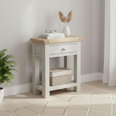 Salcombe Telephone Table - 1 Drawer - Grey Oak