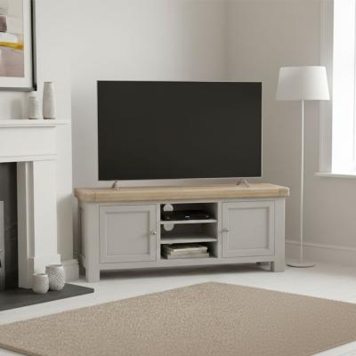 Salcombe TV Unit - 2 Door - Grey Oak