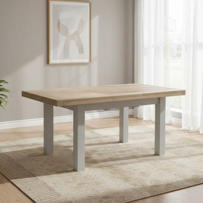 Salcombe Extending Dining Table - Grey Oak - 4-6 Seater - 140cm-185cm