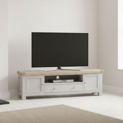 Salcombe TV Unit - Storage Large - Grey Oak